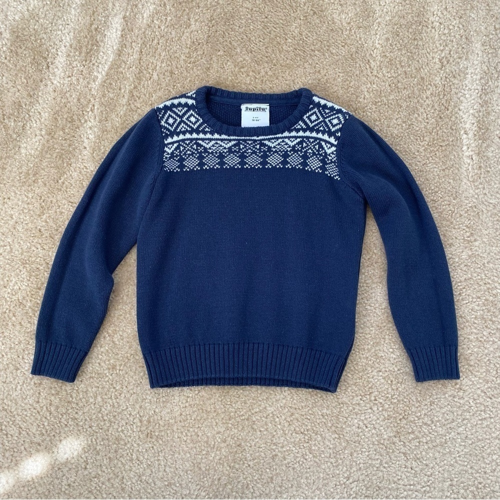 Lupilu Little Boys Blue Scoop Neck Sweater Size 2-4Y